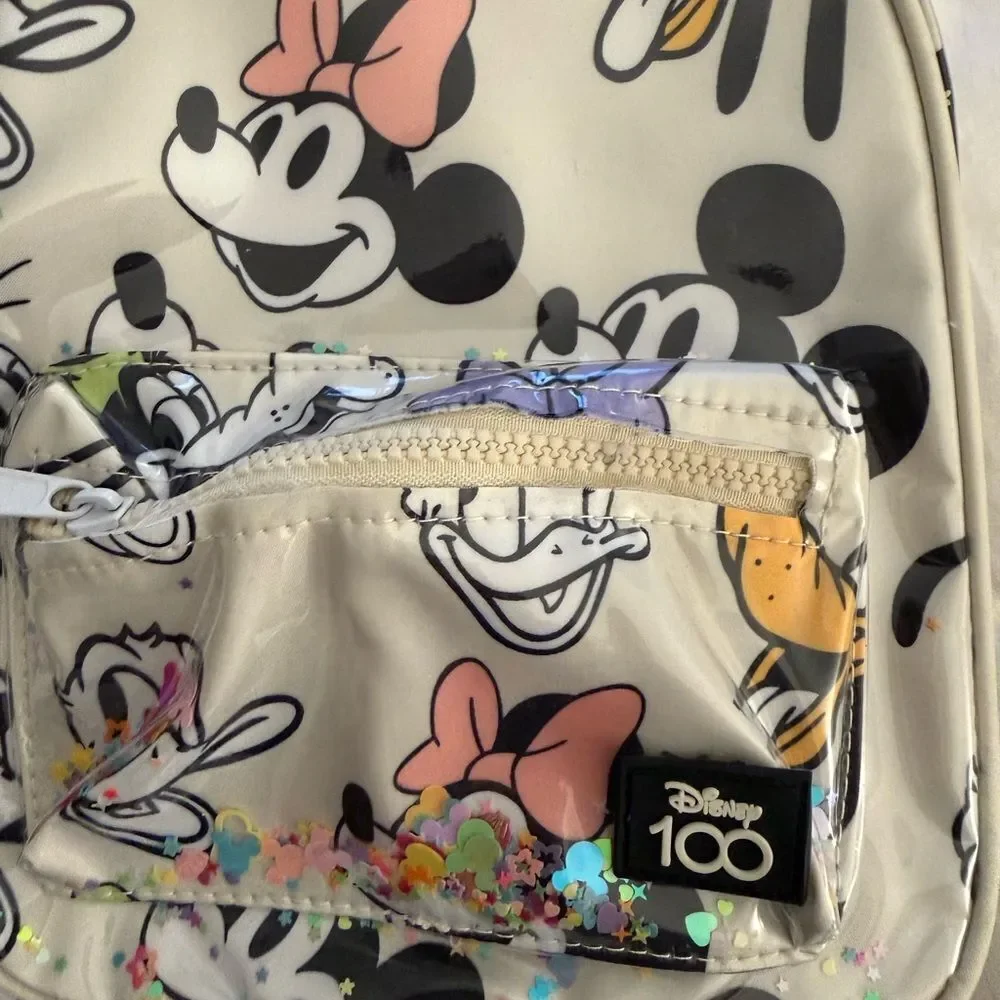Disney Minnie Mouse Kids Backpack - White and Black with Pink Accents